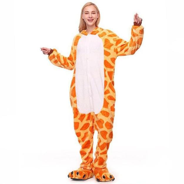 Pyjama girafe adulte hot sale