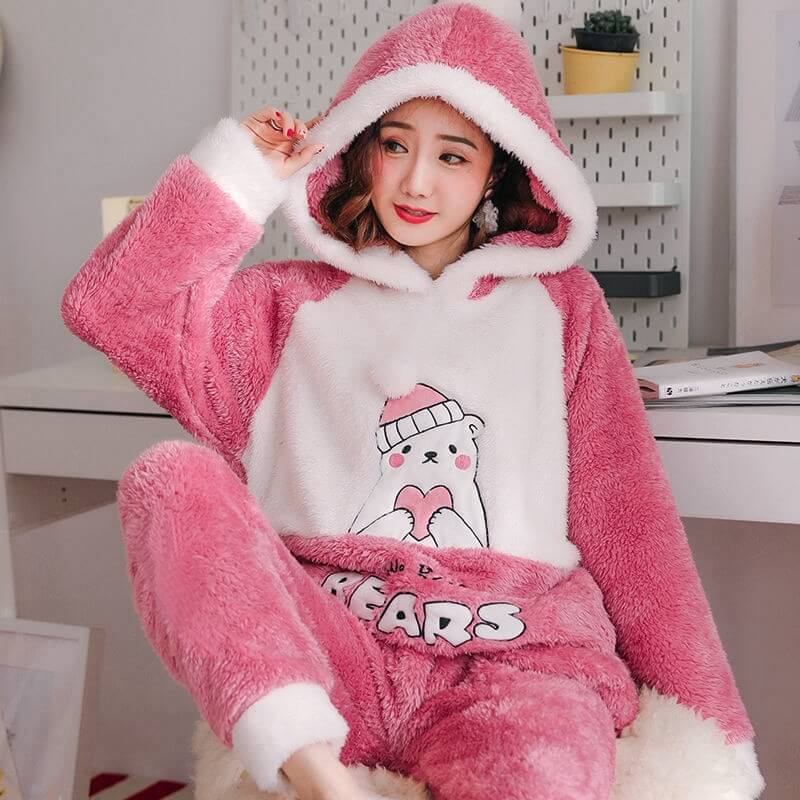 Hello Kitty – pyjama en coton pour femmes, ensemble deux pièces, vêtements  de nuit de maternité, tenue