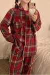 Pyjama Femme à Carreaux Rouge 