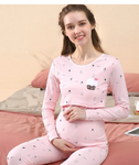 Pyjama Femme Enceinte 02 Pièces Rose Gris