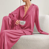 Pyjama Satin Femme Oversize Rose