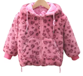 Veste Chaud en Fourrure Pour Fille