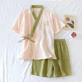 Pyjama Kimono Japonais Vert