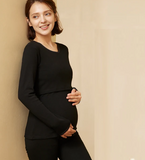 Pyjama Femme Enceinte 02 Pièces Noir