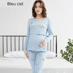 Pyjama Femme Enceinte 02 Pièces Bleu ciel