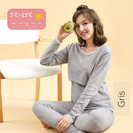 Pyjama Femme Enceinte 02 Pièces Gris