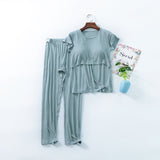 Pyjama de Grossesse et d'Allaitement Vert
