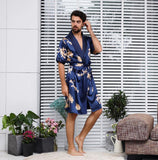 Pyjama Kimono Homme Couleur Bleu