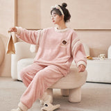 Pyjama Couple Hiver Rose pour Femme