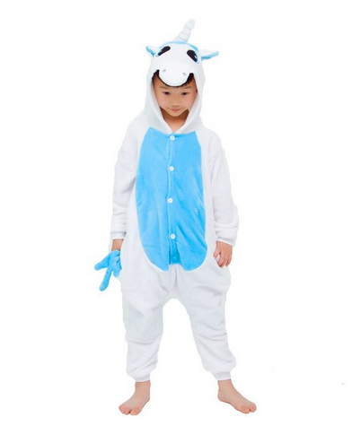 Pyjama Licorne Fille Bleu Blanc Pyjama Original