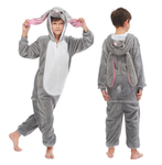 Pyjama animaux enfant lapin gris