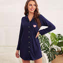Haut De Pyjama Femme Manches Longues - Coton Moelleux - Vêtement De Nuit Confortable - Pour Femmes âgées Ou Tous Les Jours - 4