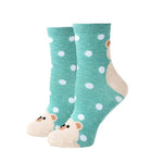 chaussette fantaisie ours blanc