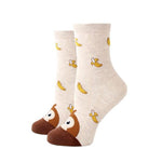 chaussette motif singe 