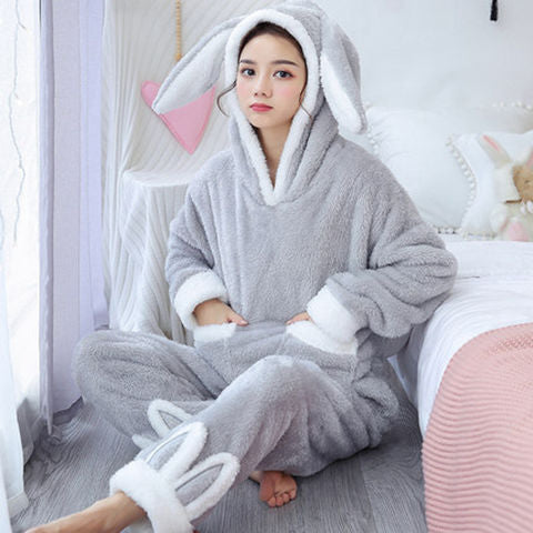 Pyjama Pilou Pilou Femme LAPIN GRIS